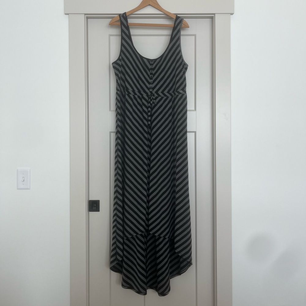 Torrid Black and Gray High Low Dress